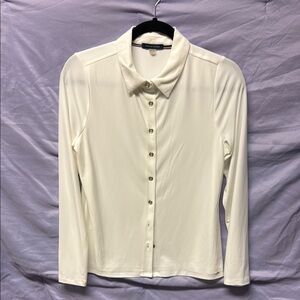 Tommy Hilfiger Cream Long Sleeve Button Down Shirt
